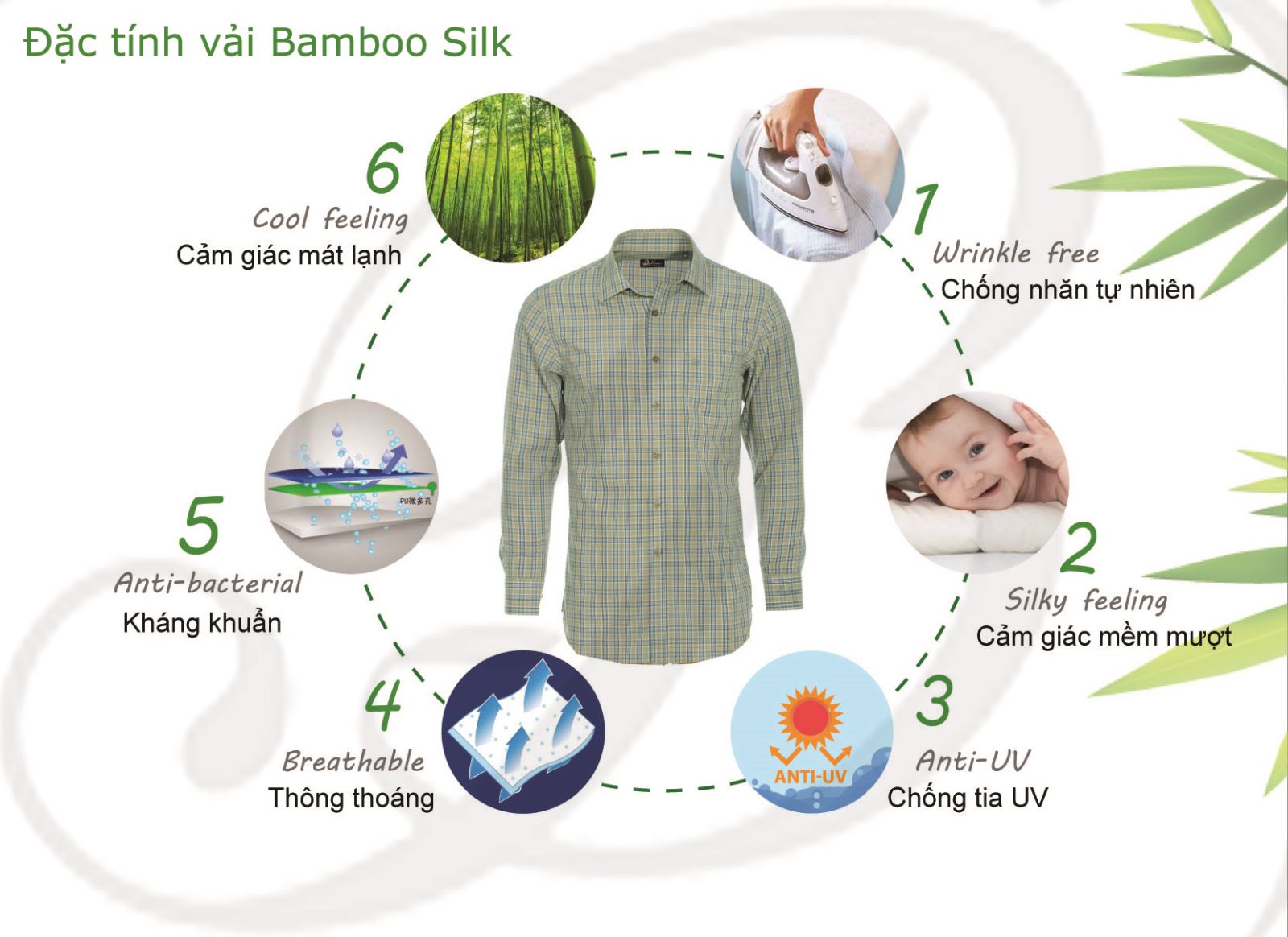 vải bamboo may đồng phục